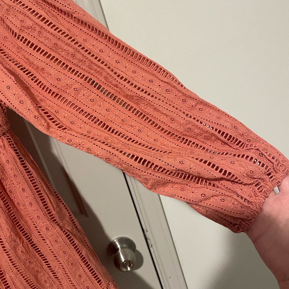 NWOT Anthropologie Forever That Girl Pink Eyelet Mini Dress in Pink - Picture 12 of 12